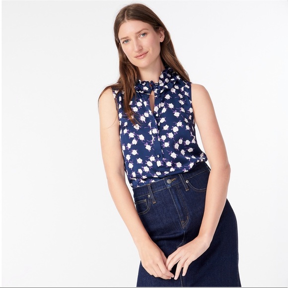 J. CREW Ruffleneck sleeveless top - Picture 3 of 4